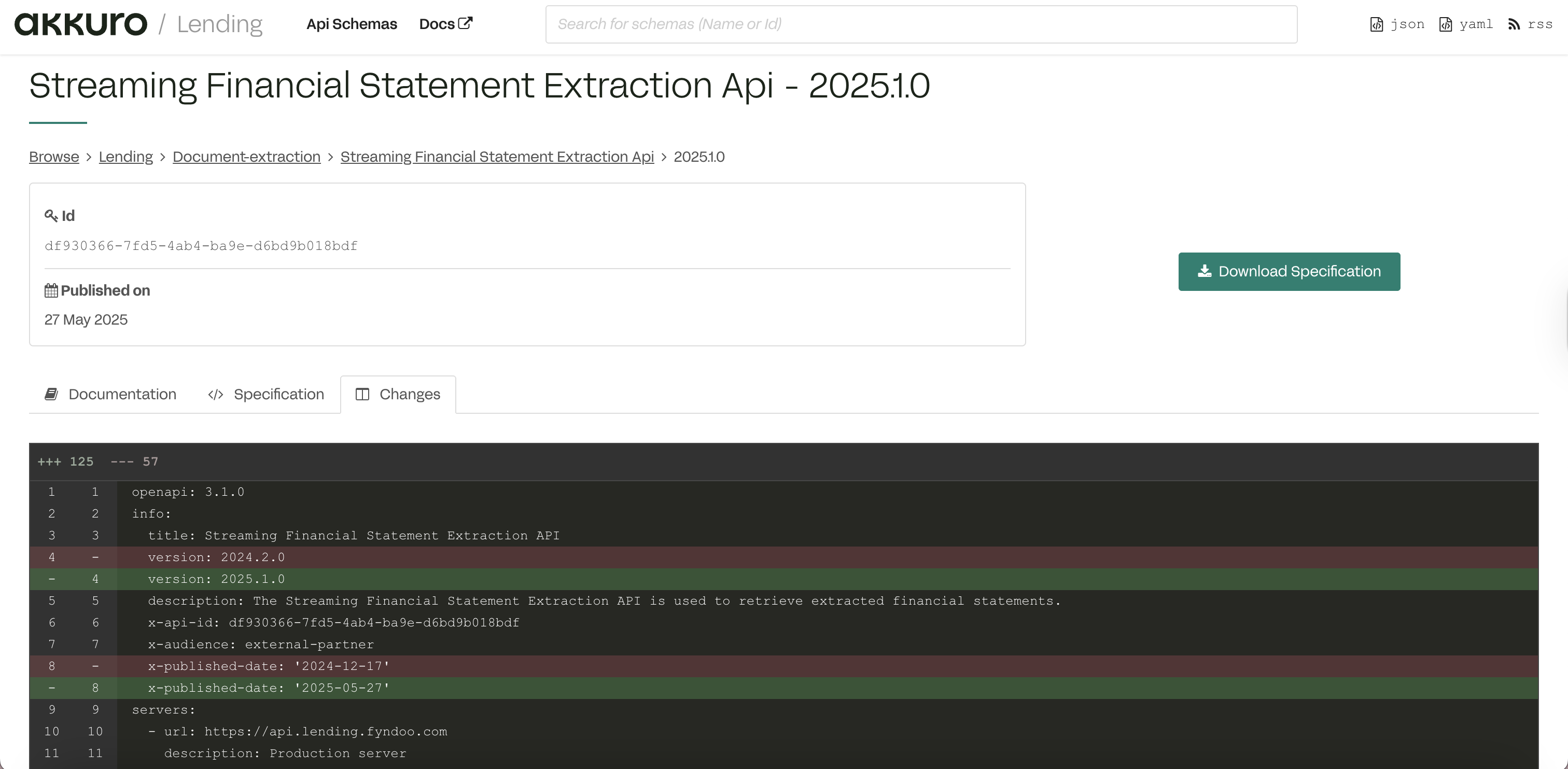 Compare between versions